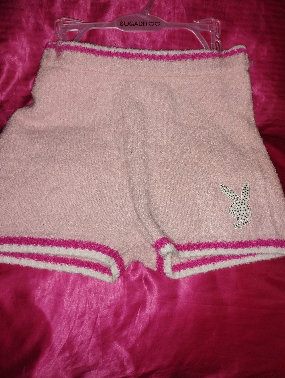 PLAYBOY Pink Knit  Shorts